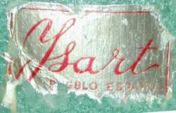 Spanish Isart Glass vase - not Ysart